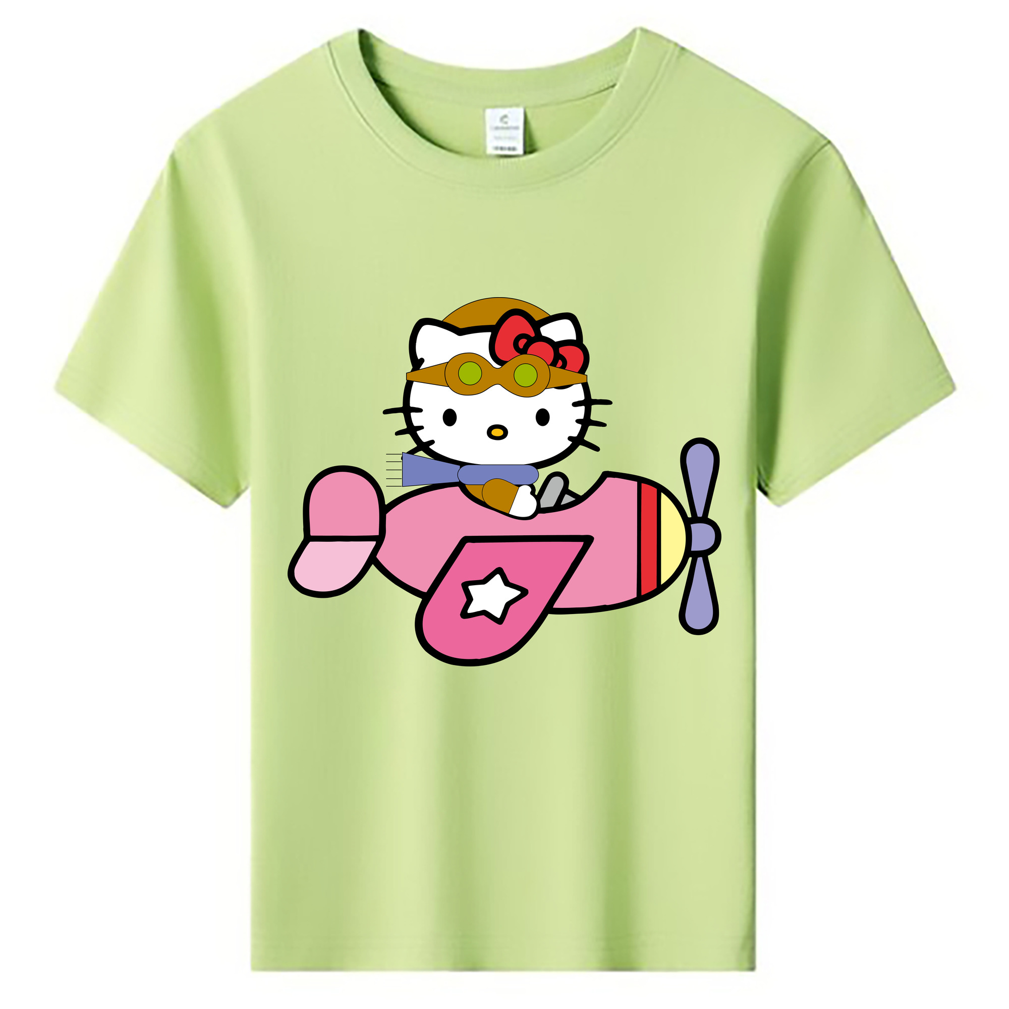 （画像用） Hello Kitty ハローキティ 綿100％キッズTシャツ（フロントプリント）
